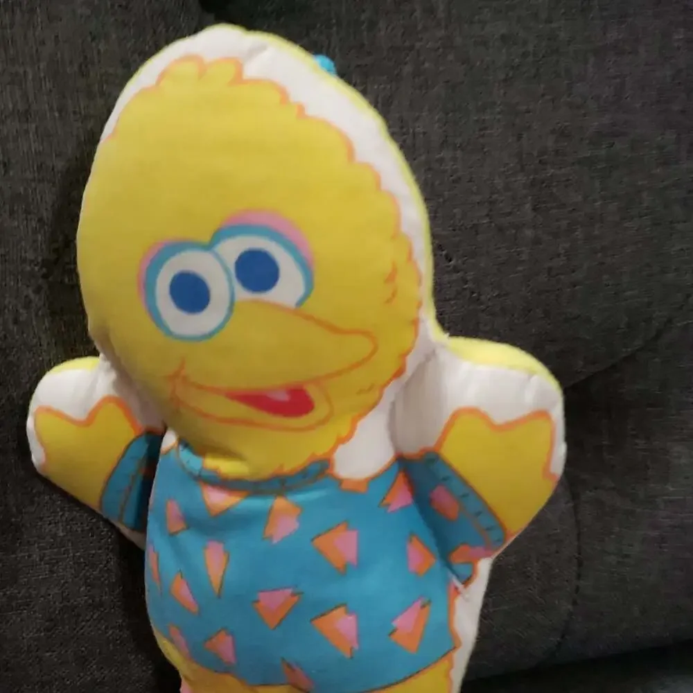 Vintage Playskool‎ Baby Busy Big Bird Sesame Street Sensory Plush 1988